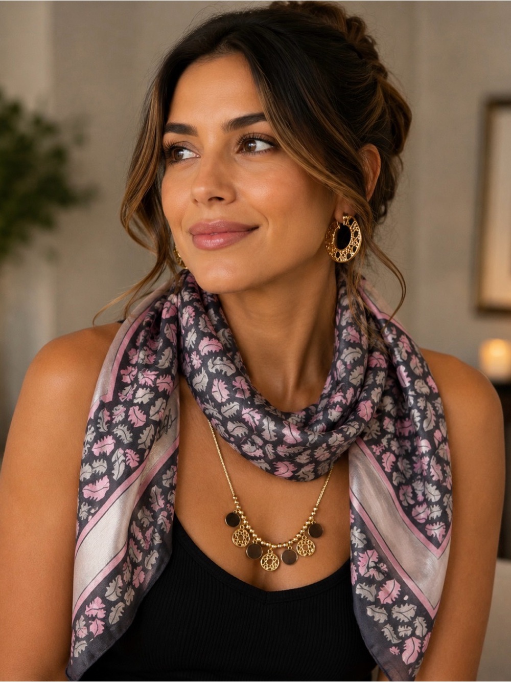 Anne Klein Scarf, Necklace & Earrings
